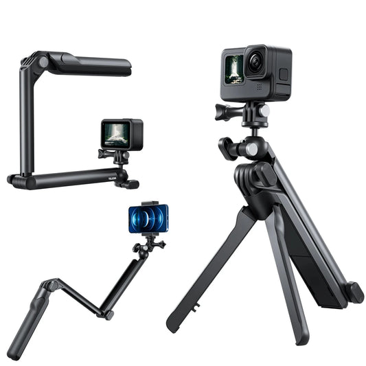 4 ways Selfie Stick with Tripod Hand Grip Pole for GoPro