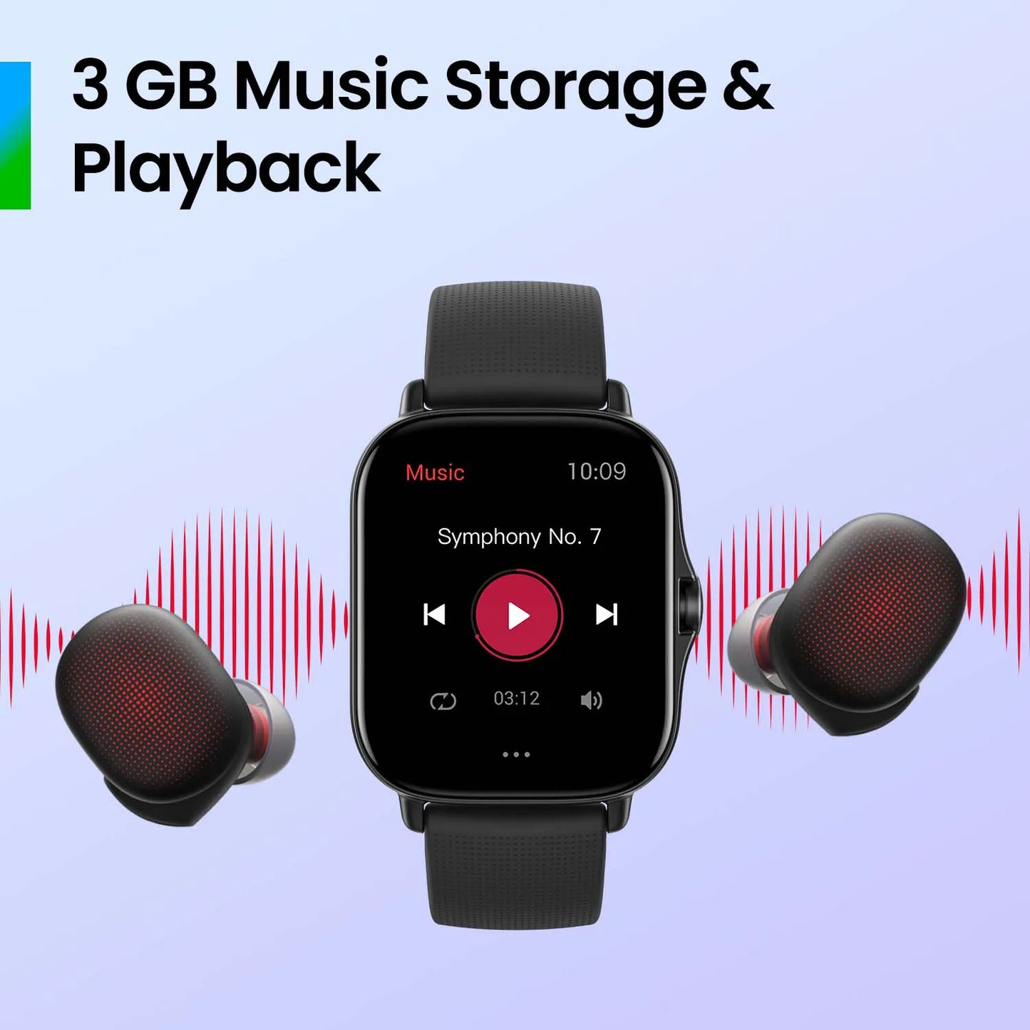 43mm Music Storage Playback Smart Watch