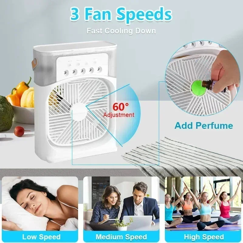 Portable Water Mist Electric Humidifier Fan