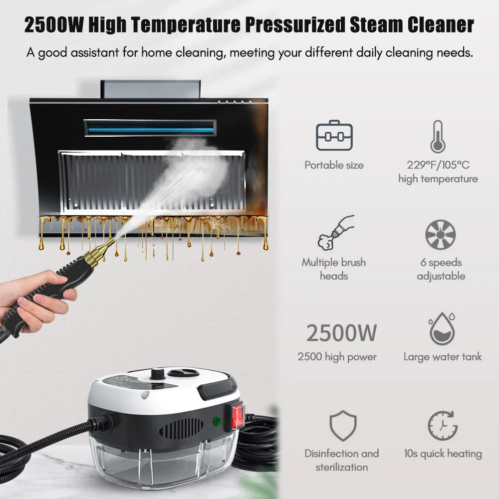 New 2500W Handheld Steam Cleaner