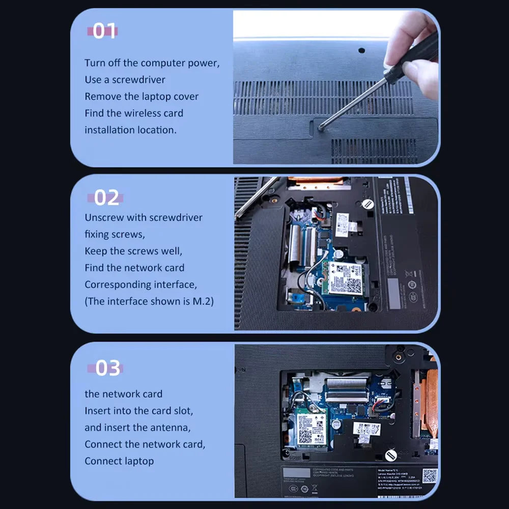 New fenvi Wifi 7 QCNCM865 M.2 Network Card