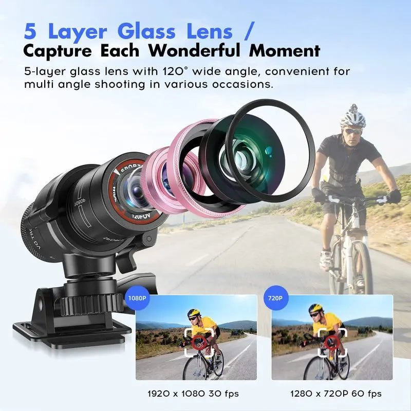 Outdoor Action Mountain Bike Motorcycle Helmet Camera