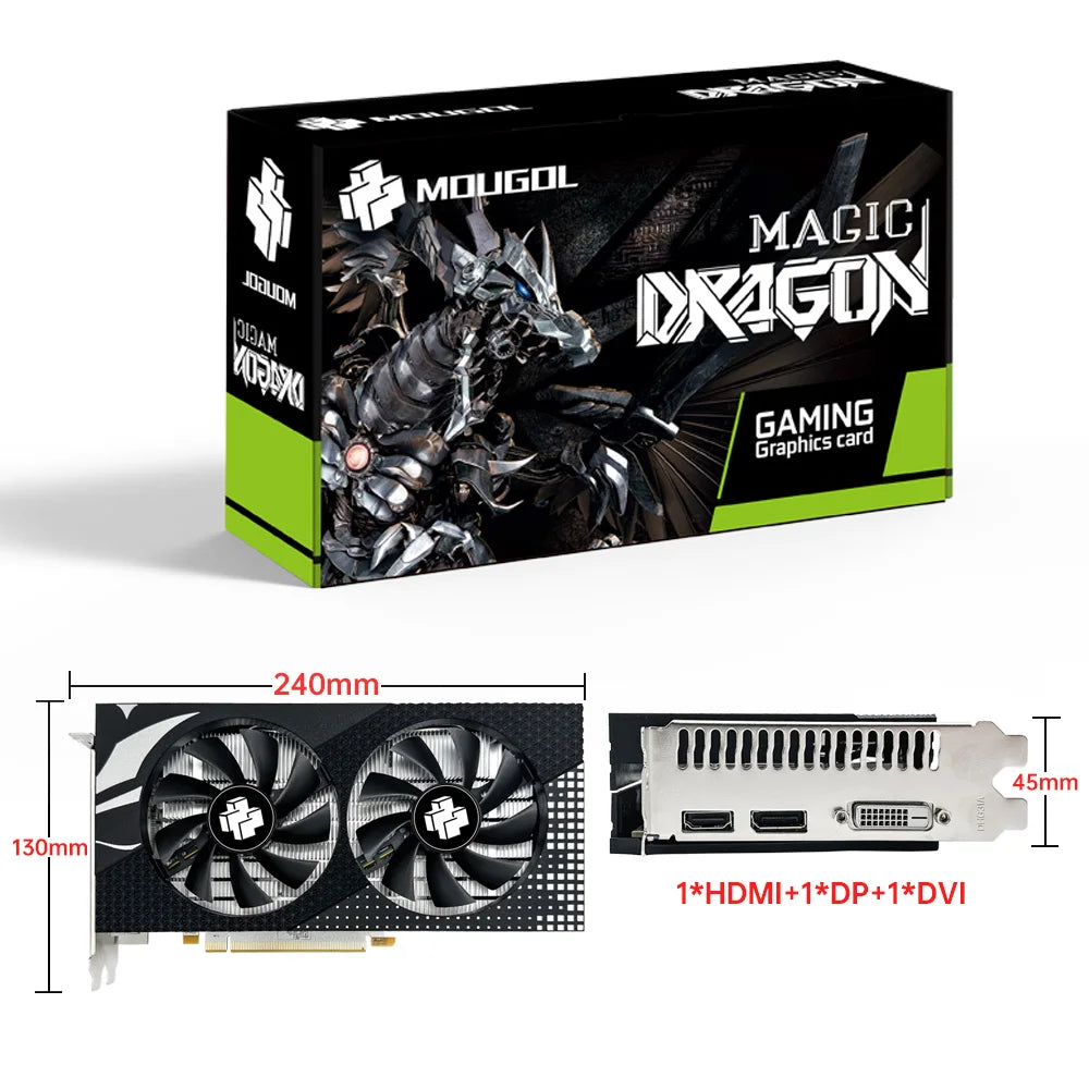 MOUGOL AMD Radeon RX580 8G Graphics Card