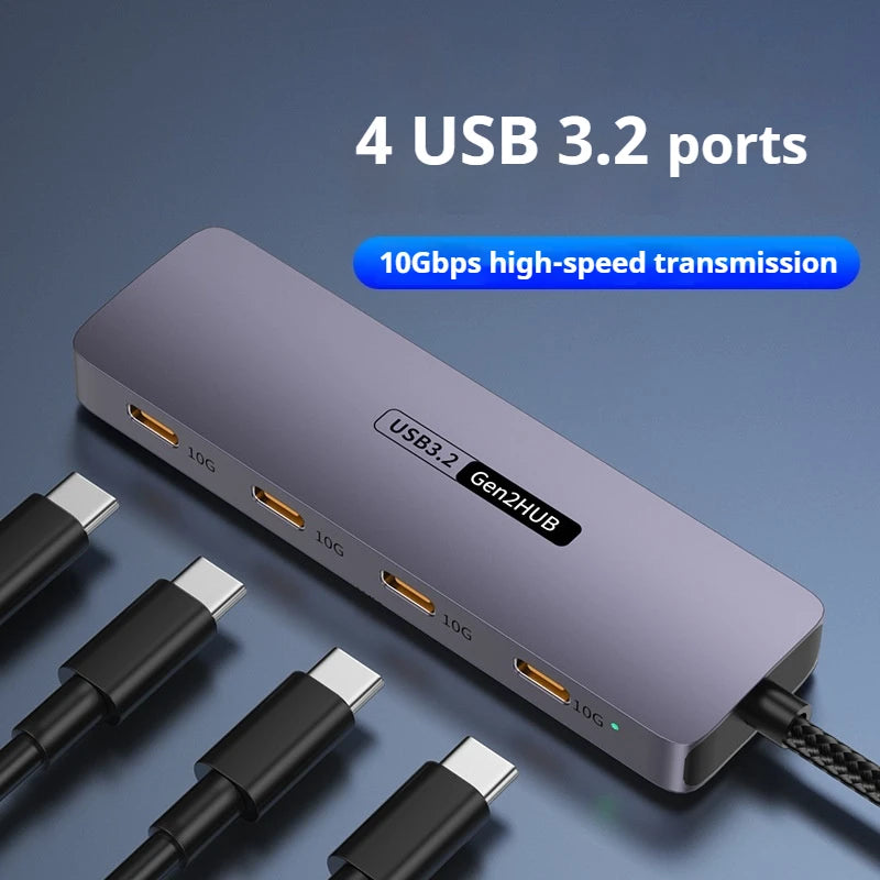 USB C Hubs 4 ports 10Gbps High Speed USB C Splitter