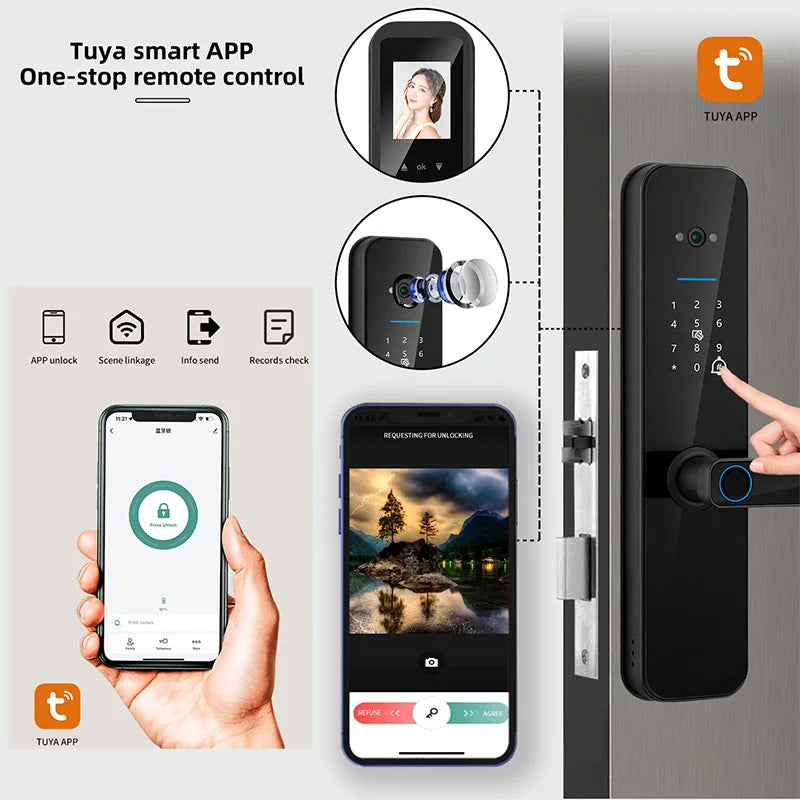 XSDTS Tuya Wifi Digital Electronic Smart Door Lock