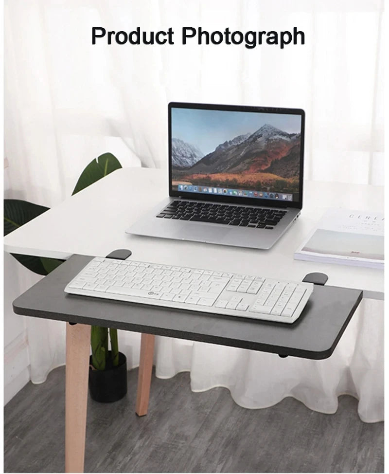 Folding Clip Hardware Keyboard Shelf under Desk Clamp