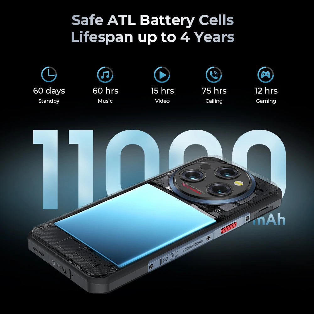 New 11000 mAh 24GB+256GB Mobile Phone