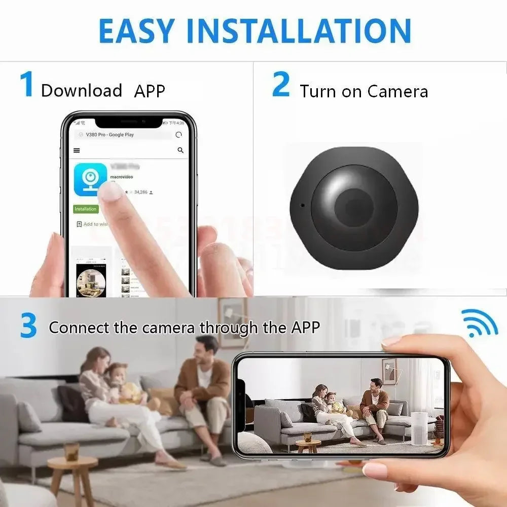 Wifi Mini Camera 4K 1080p HD Wireless Smart Home Device Cam