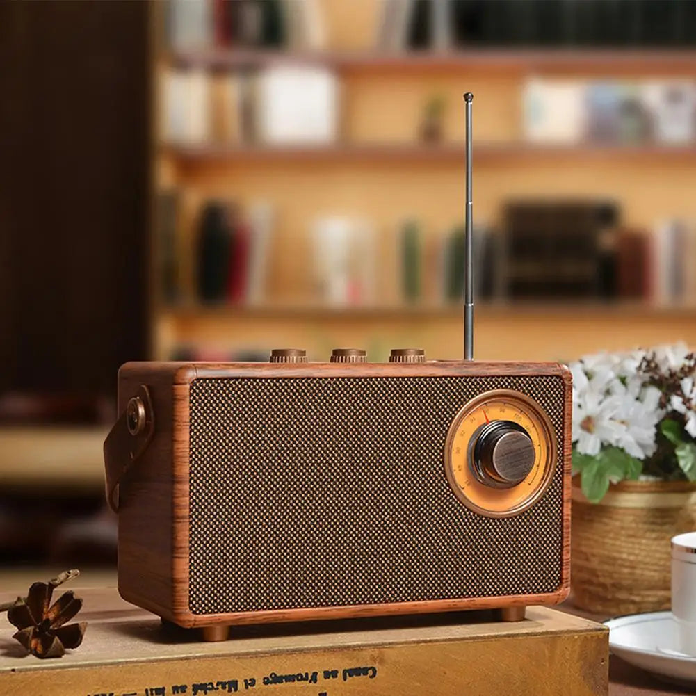 New Retro Wooden Radio Small Mini Speaker