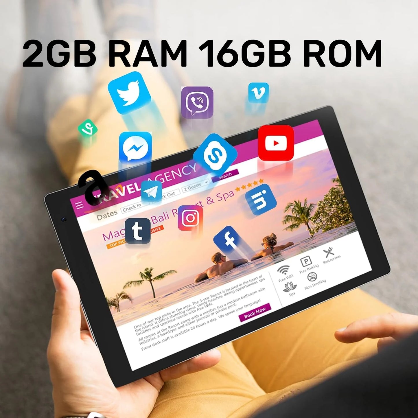 16GB RK3326 Quad Core 1024 x 600  IPS 3000mAh Tablet