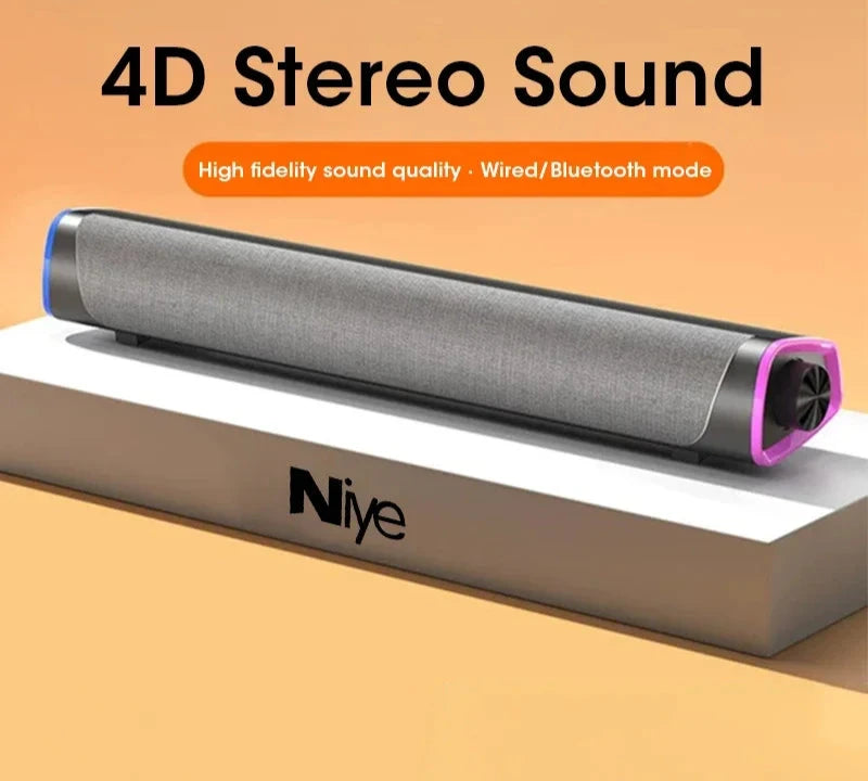 4D Computer Bar Stereo Sound Subwoofer Bluetooth Speaker