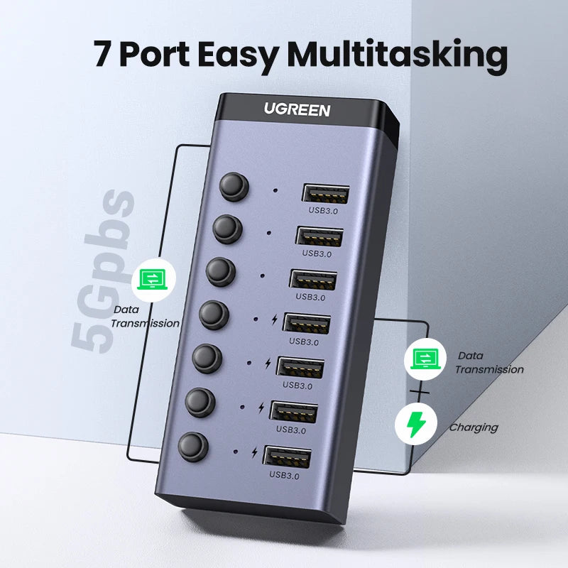 UGREEN USB C Hub 5Gbps 7 Ports USB3.0 Splitter