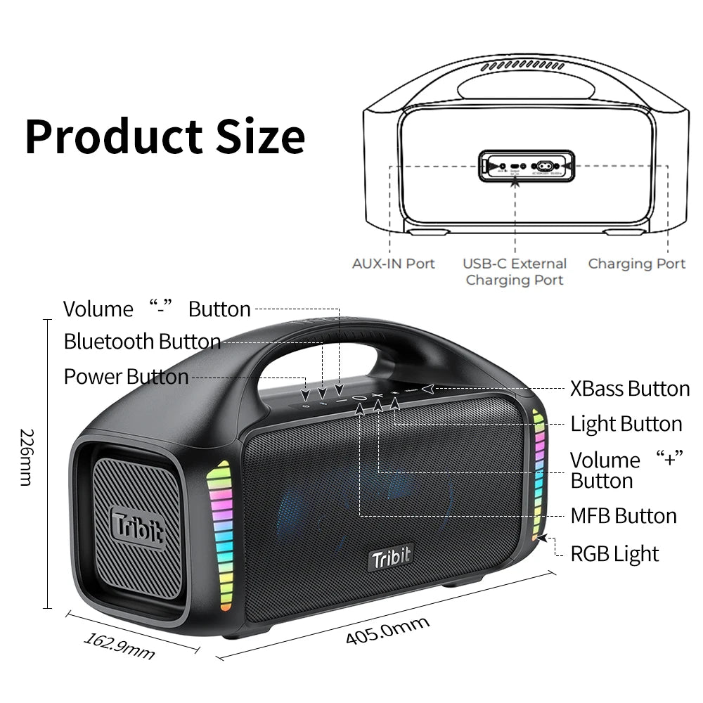 New Tribit StormBox Blast Portable Bluetooth Speaker