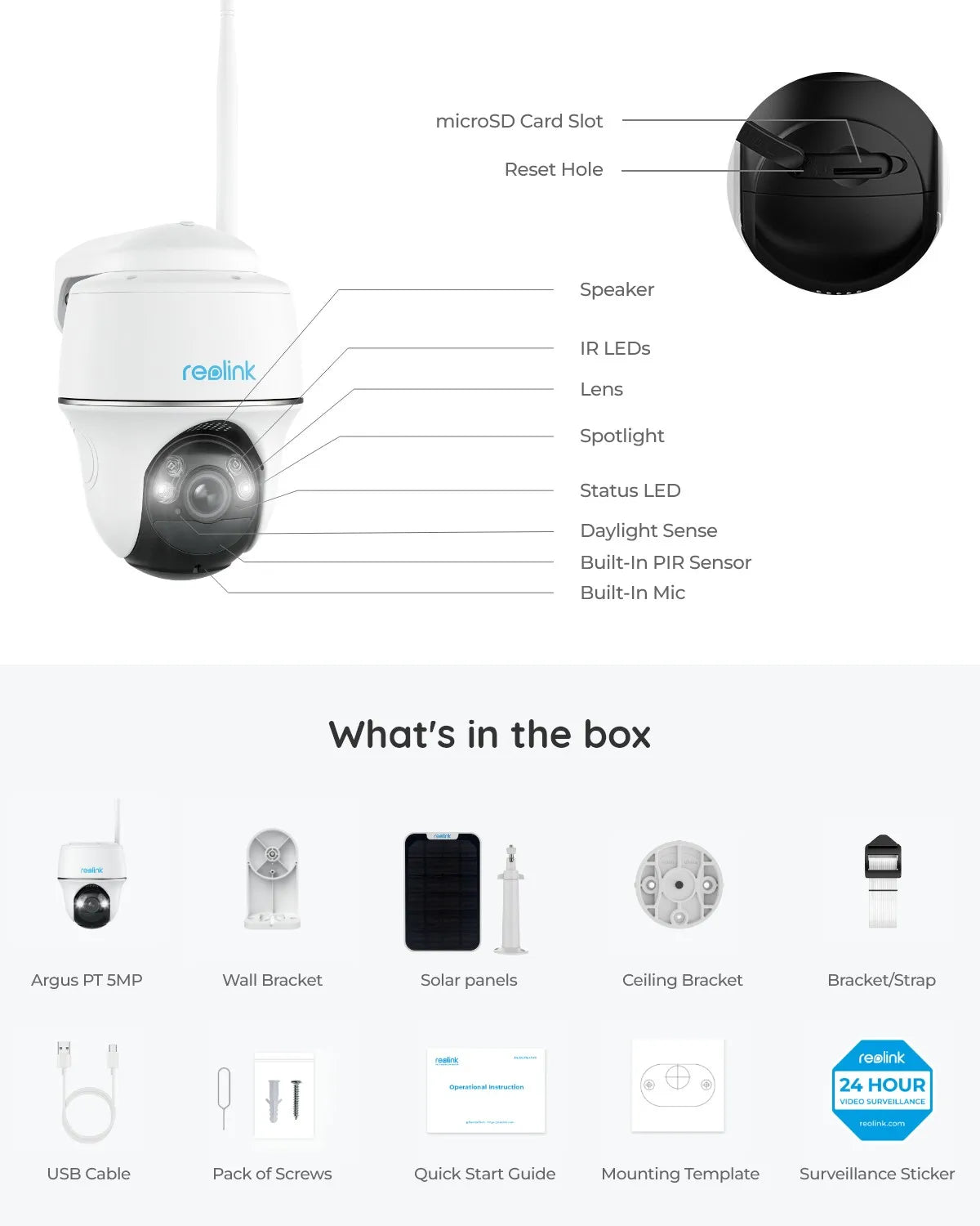 5MP Outdoor Solar/Battery Powered WiFi IP Camera