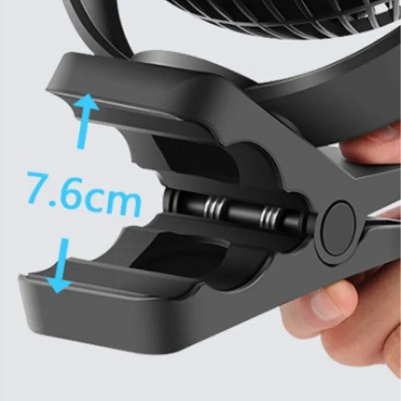 10000mAh Battery Outdoor Travel Portable Clip Ceiling Fan