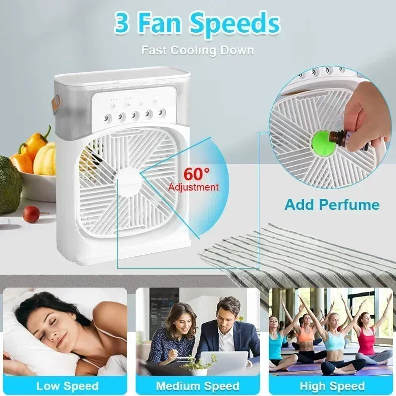 Portable Water Mist Electric Humidifier Fan