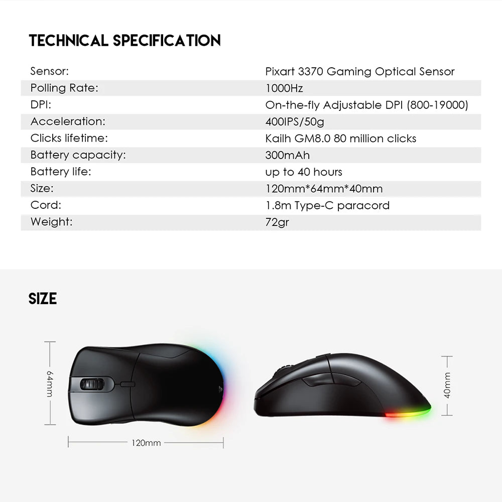 FANTECH HELIOS GO Gaming XD5 Mouse