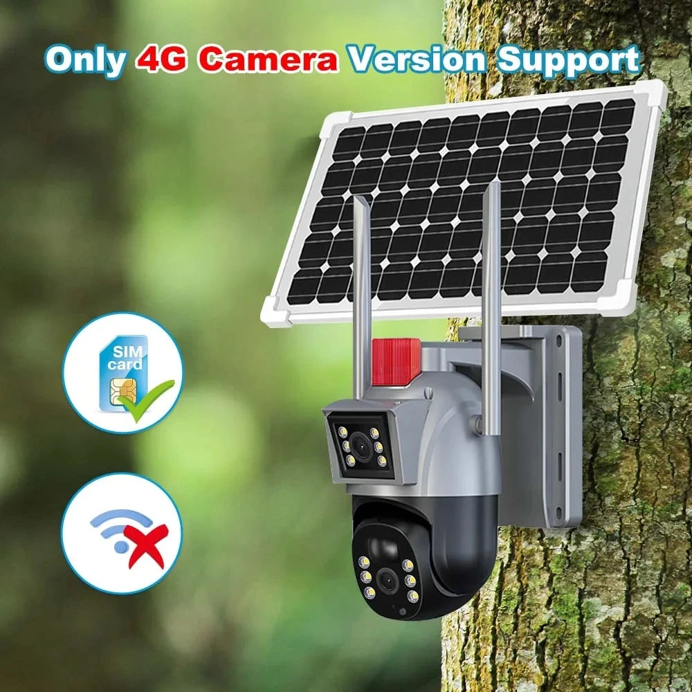 New 4K 8MP 4G Sim Card Solar Camera