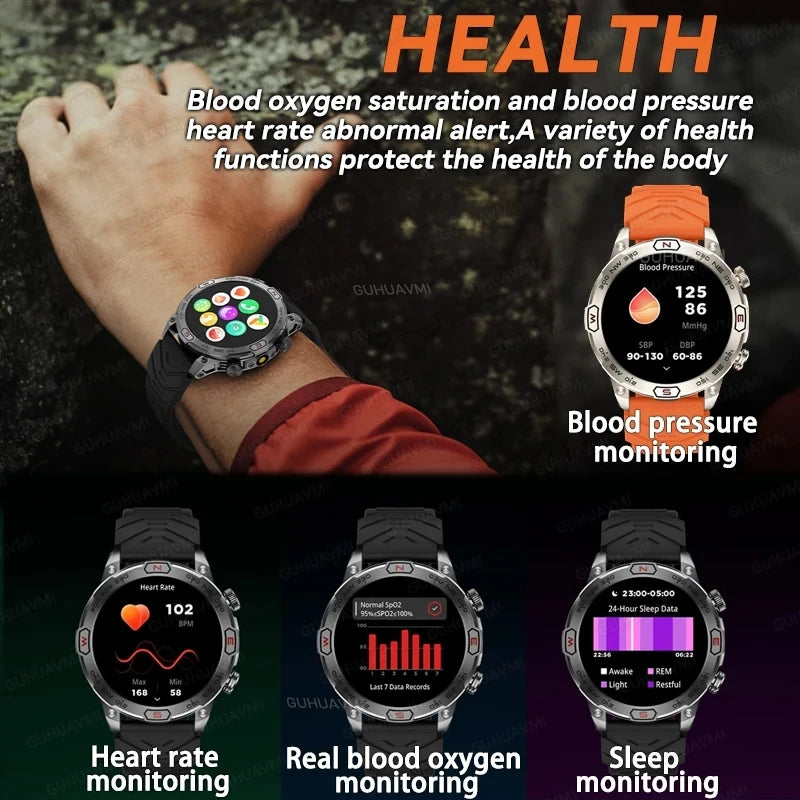 2024 New Outdoor Military GPS Smart Watch