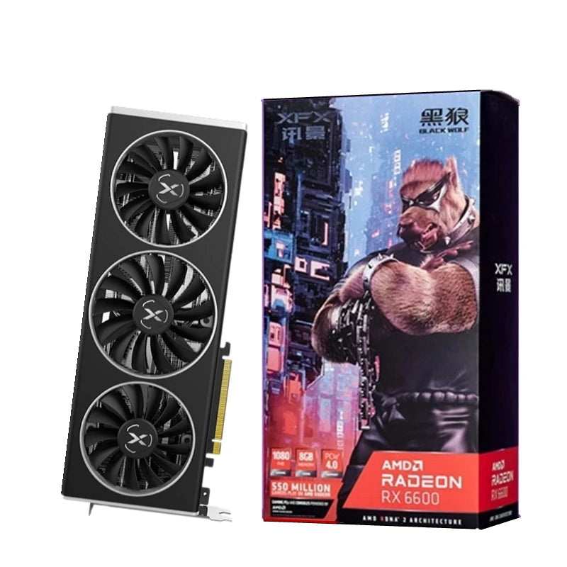 XFX RX 6600 XT 6600XT RX6600 XT 8GB Graphics Card