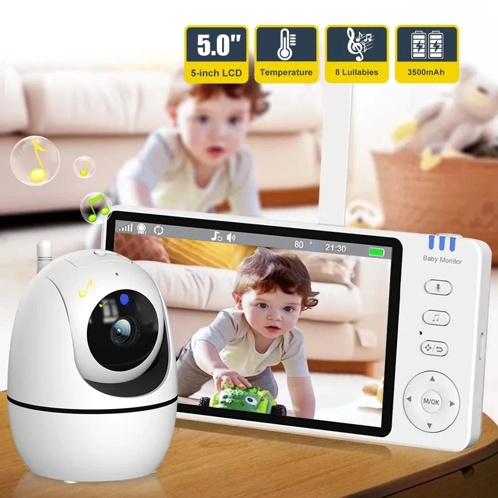 Baby Monitor With Camera PTZ Zoom Babyphone Cam Security