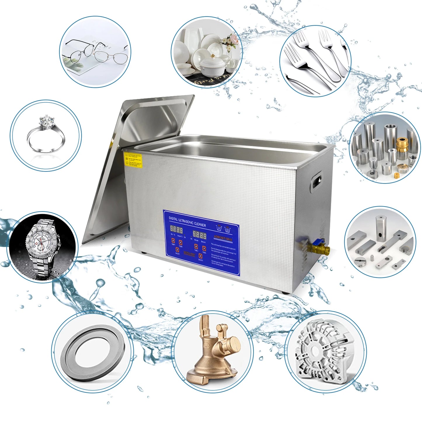 2/3/6/10L Stainless Steel Ultrasonic Cleaner