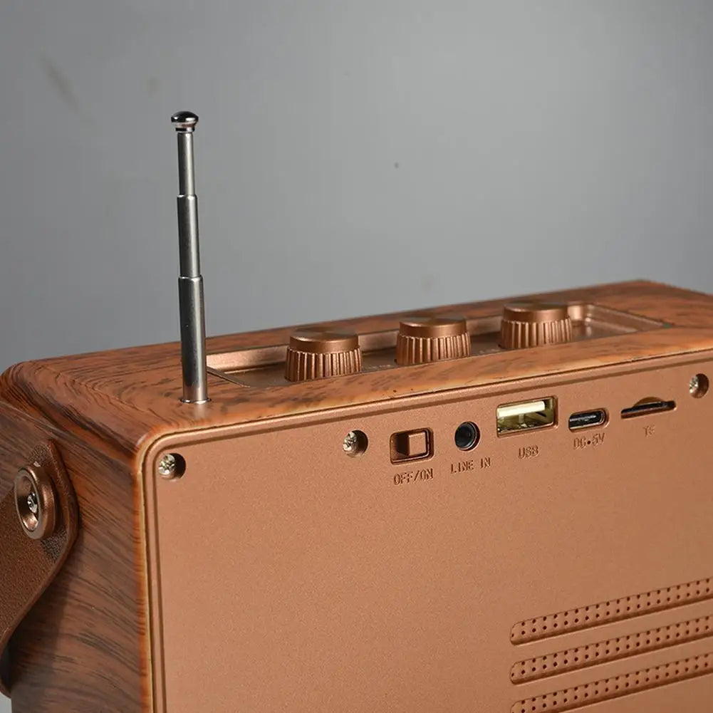 New Retro Wooden Radio Small Mini Speaker