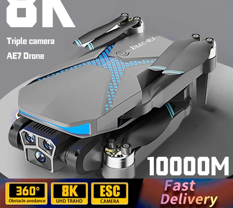 Lenovo AE7 Drone 8K HD Profesional Triple Camera Aerial Photography GPS