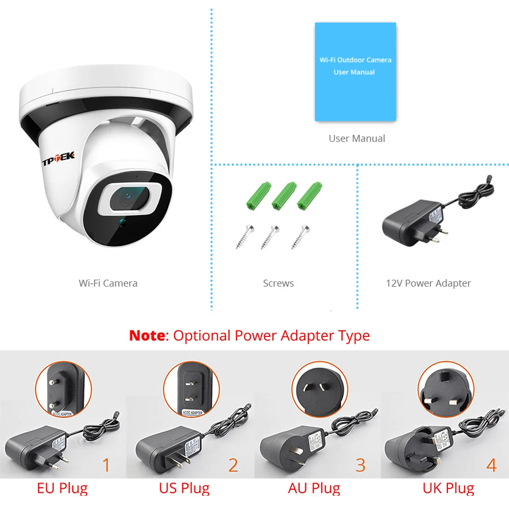 4MP IP Wi-Fi 2MP 1080P Surveillance Camera