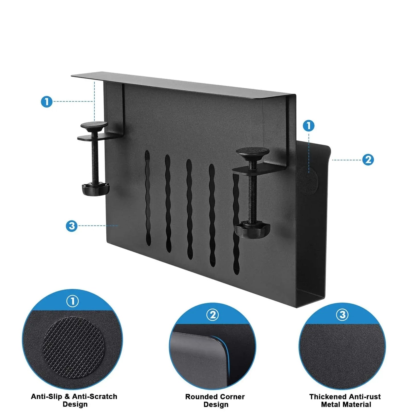 Table Sides Under Desk Holder Shelf Rack