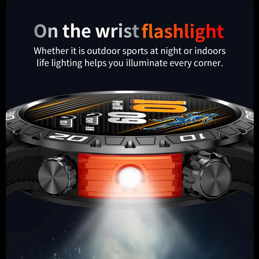 Men LED Lighting Compass Sports Fitness Tracker Watch