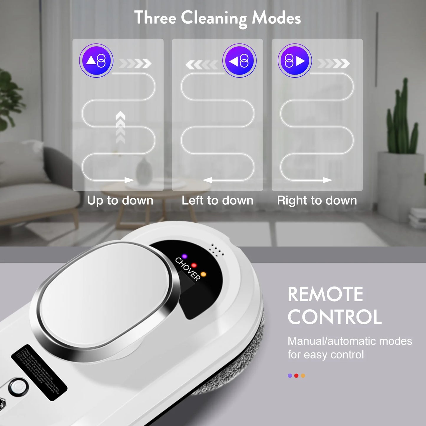 CHOVERY Robot vacuum cleaner window cleaning