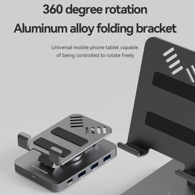 4K60Hz PD100W Rotary-Folding Holder Laptop Accessories