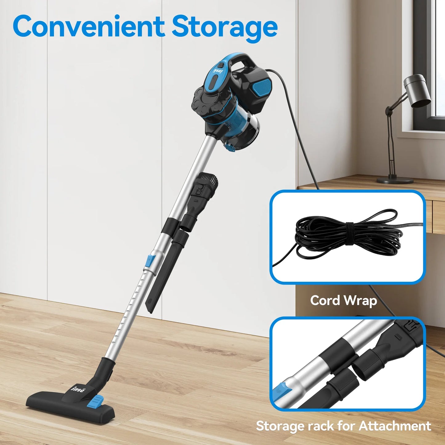 Powerful Suction 600W Motor Stick Handheld Vaccum Cleaner