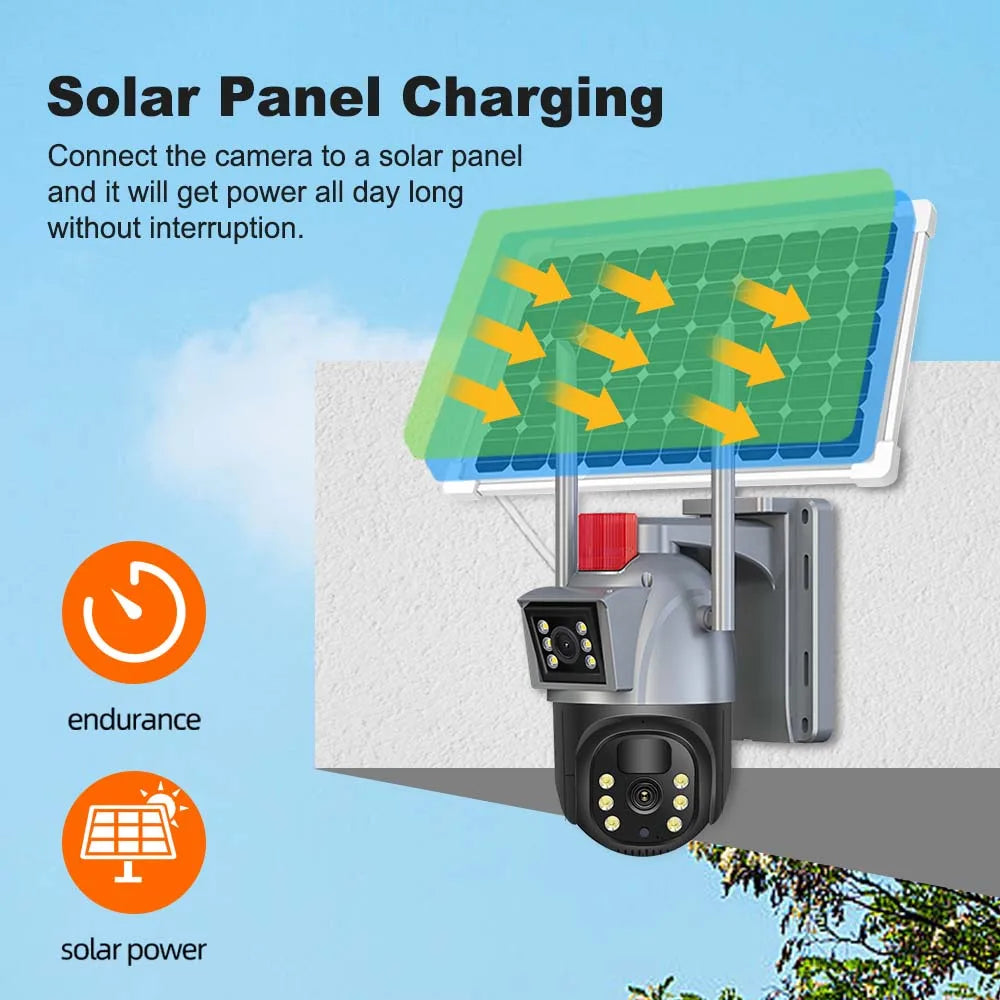 New 4K 8MP 4G Sim Card Solar Camera