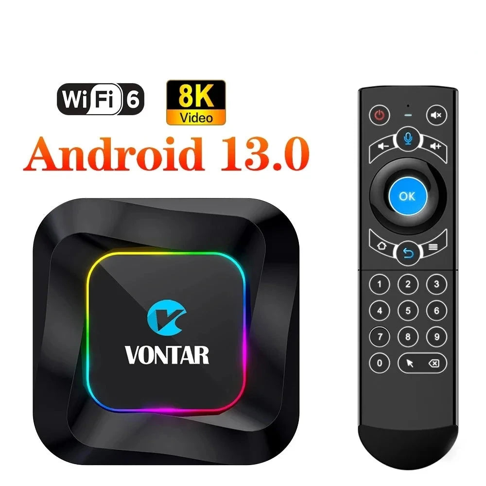 8K Video BT5.0 Wifi6 Support Google Voice Input Media Player Set