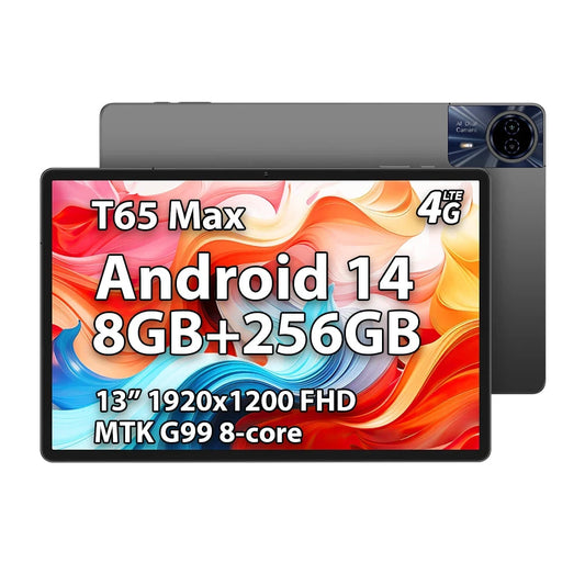 New T65 Max 13" HD Display Android 14 Tablet