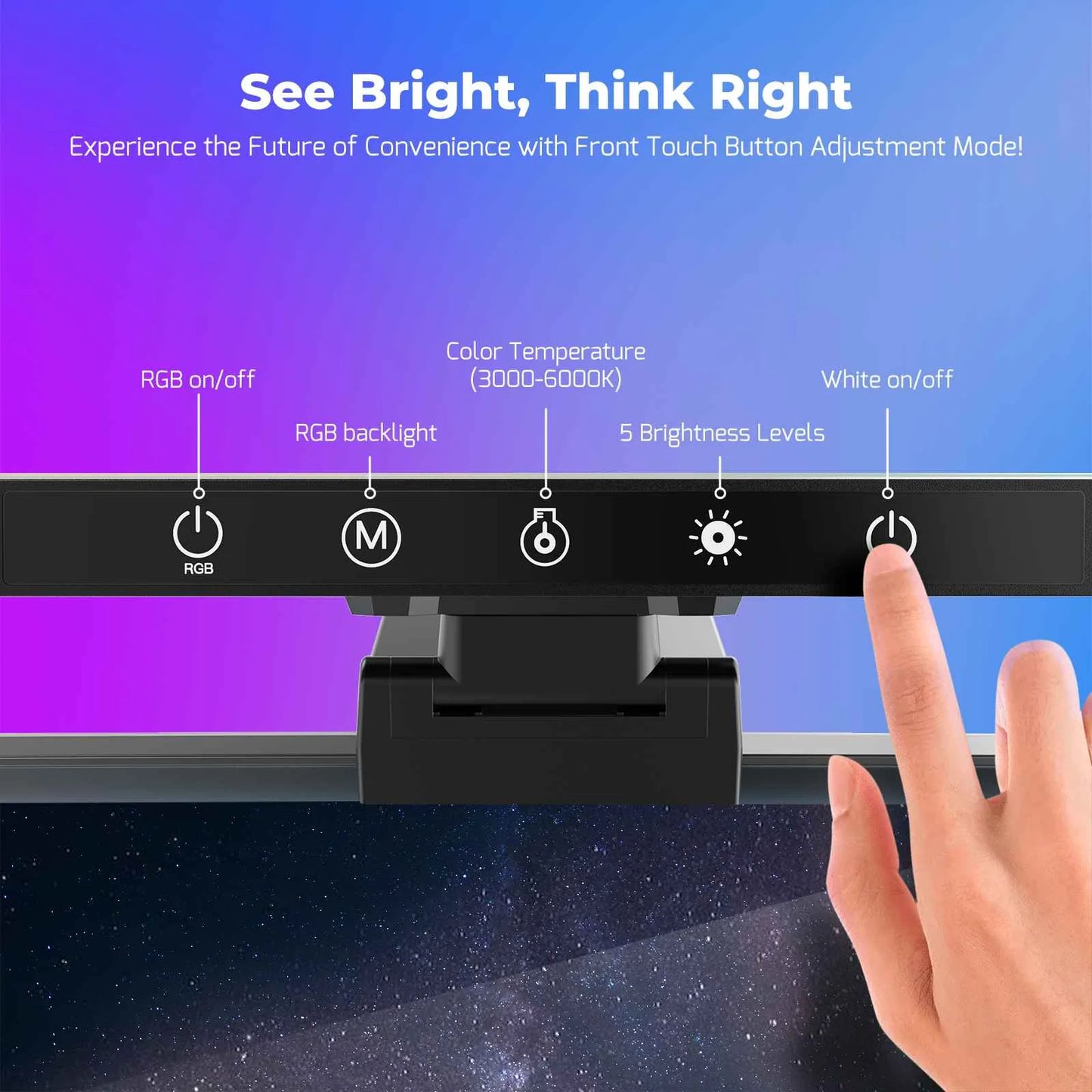 BM-CS1 RGB Backlight Computer Monitor Lamp