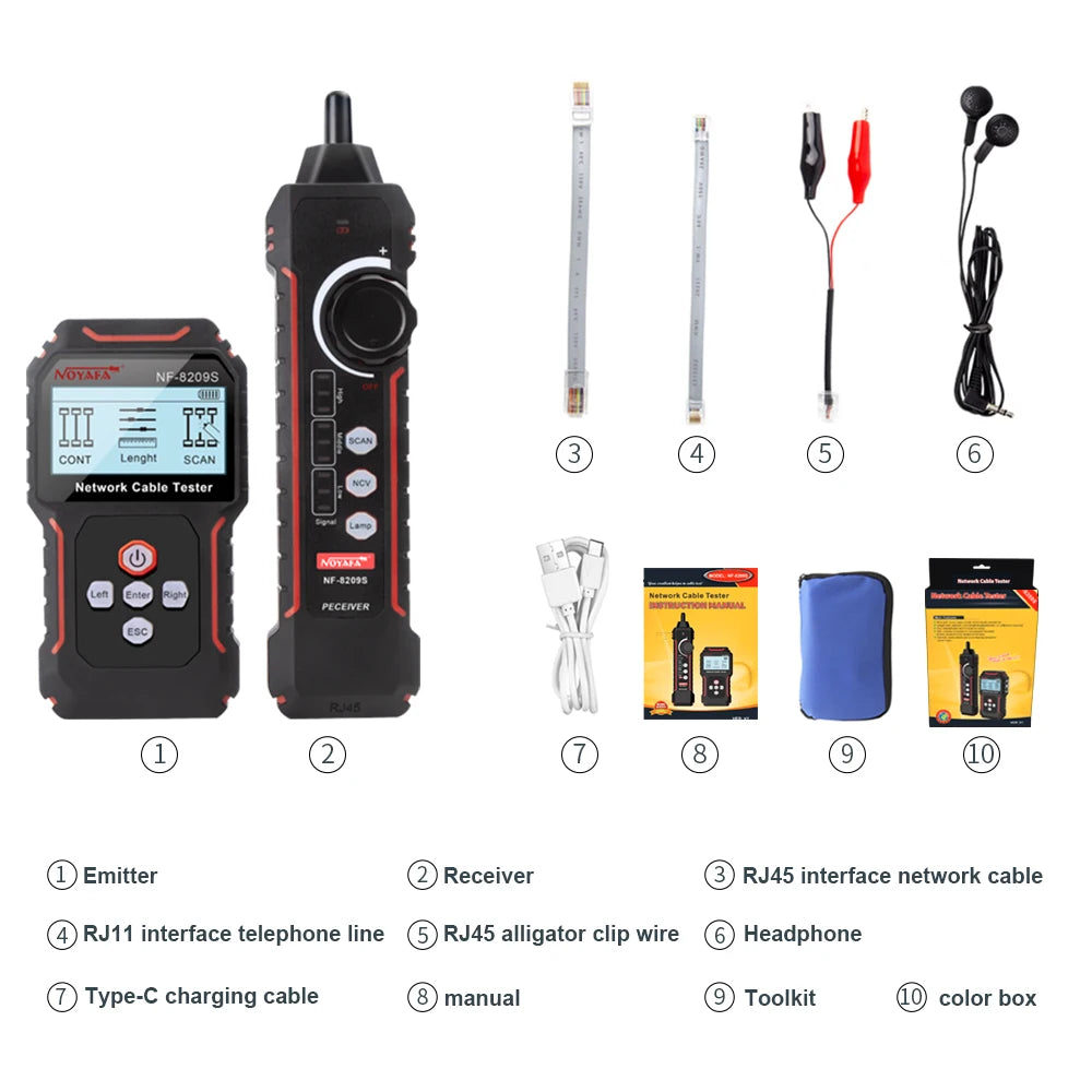 NOYAFA NF-8209S Lan Measure Tester Network Tools