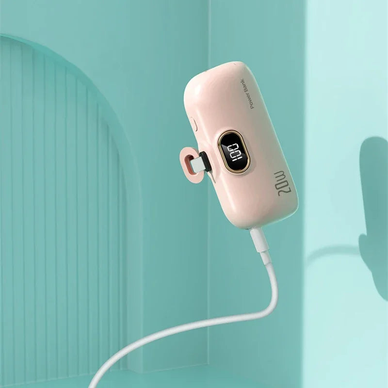 Mini Fast-Charge Wireless Capsule Power Bank