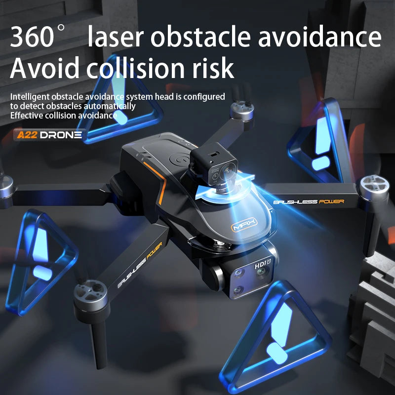 360° Quadcopter RC Obstacle Avoidance Optical Flow Aerial 4K Drone