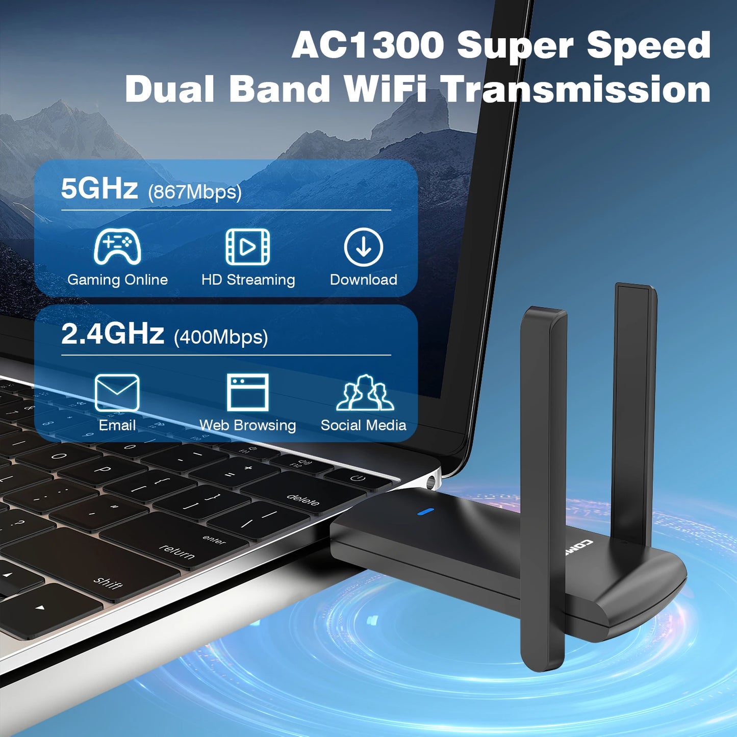 1300Mbps Usb 3.0 Wi fi Adater