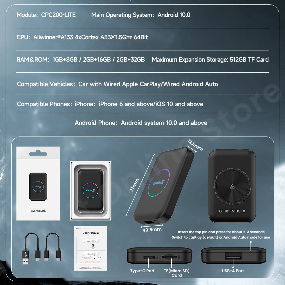 2024 CarlinKit Android 10 Tv Box