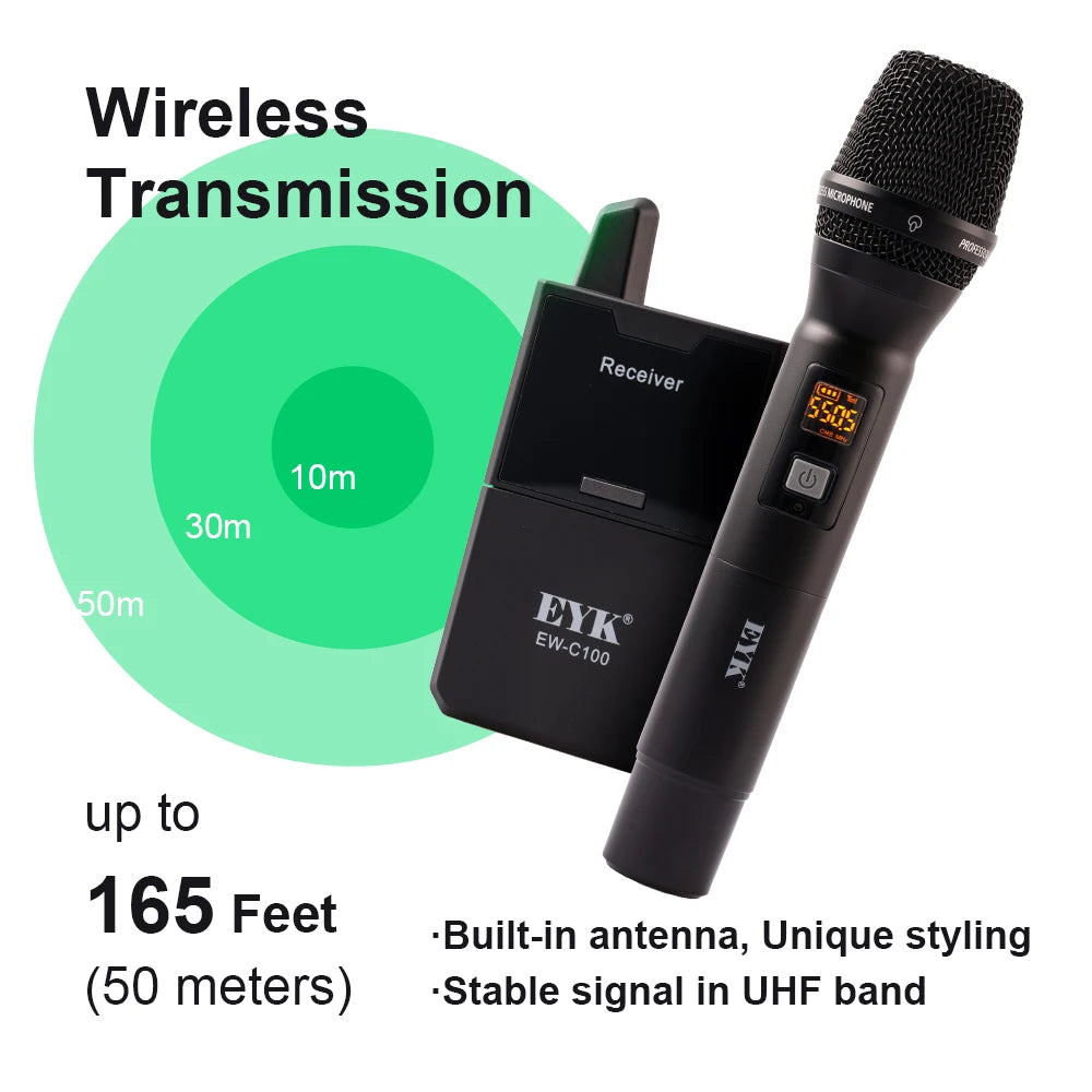 EYK EW-C100 Single Channel UHF Wireless Handheld Mic