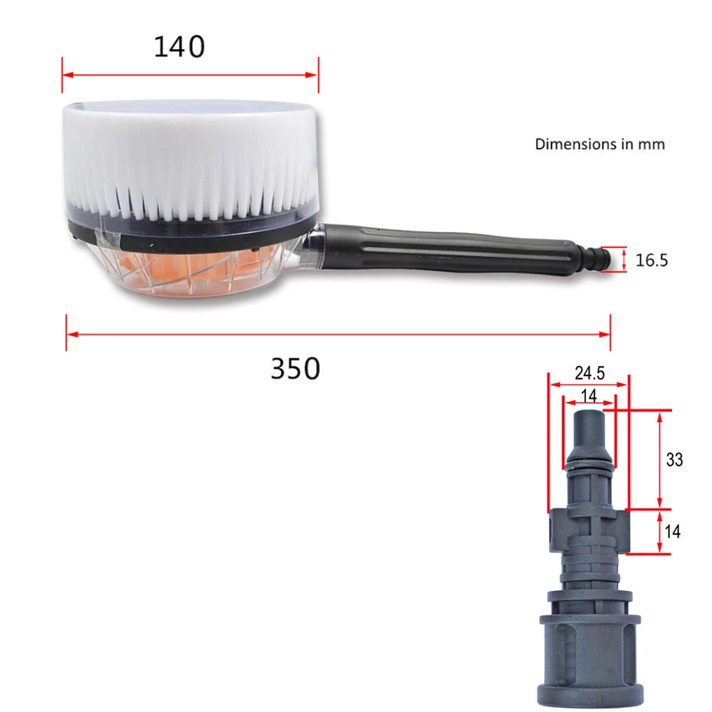 Car High Pressure Rotary Round Brush