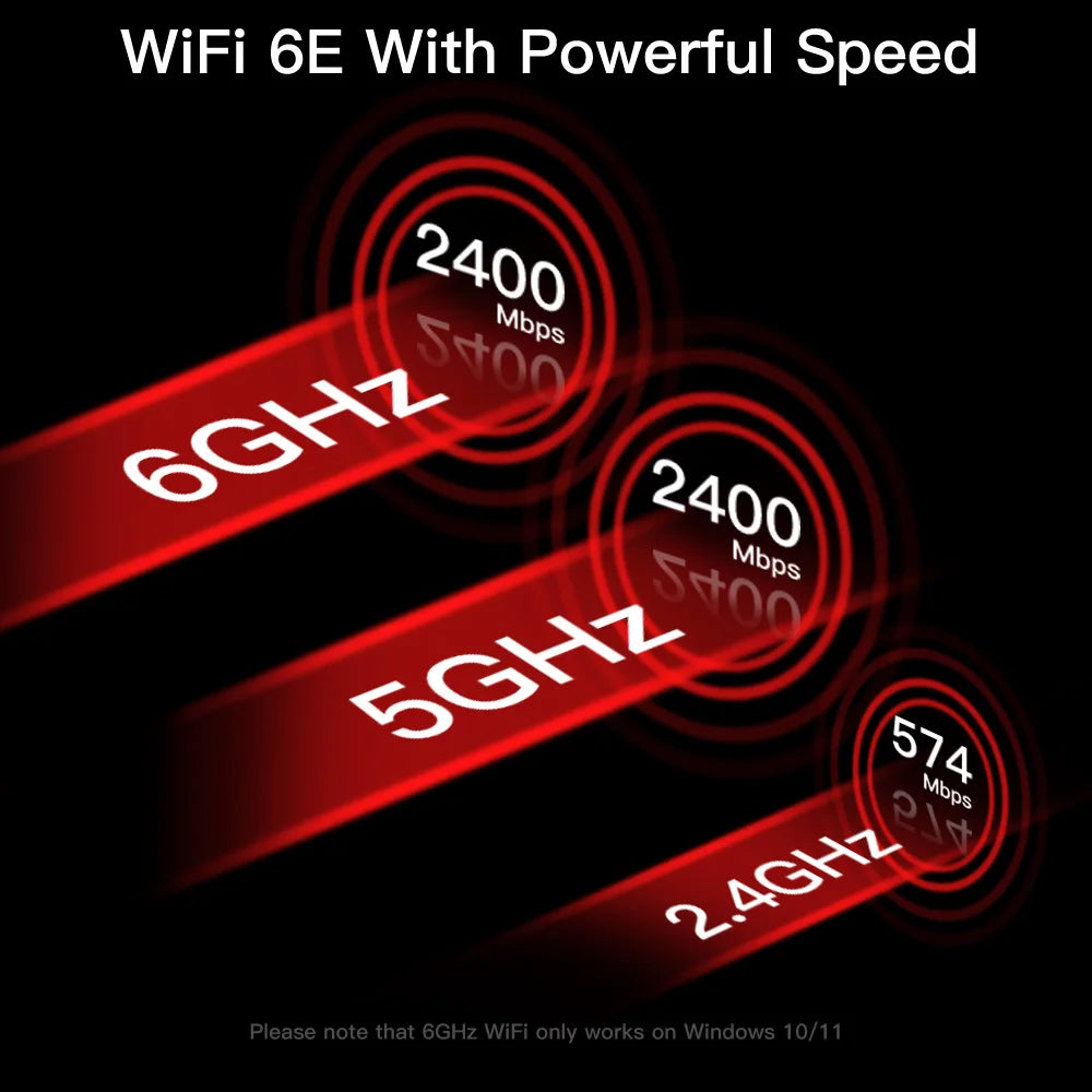 WiFi 6E 5400Mbps PCIe Adapter