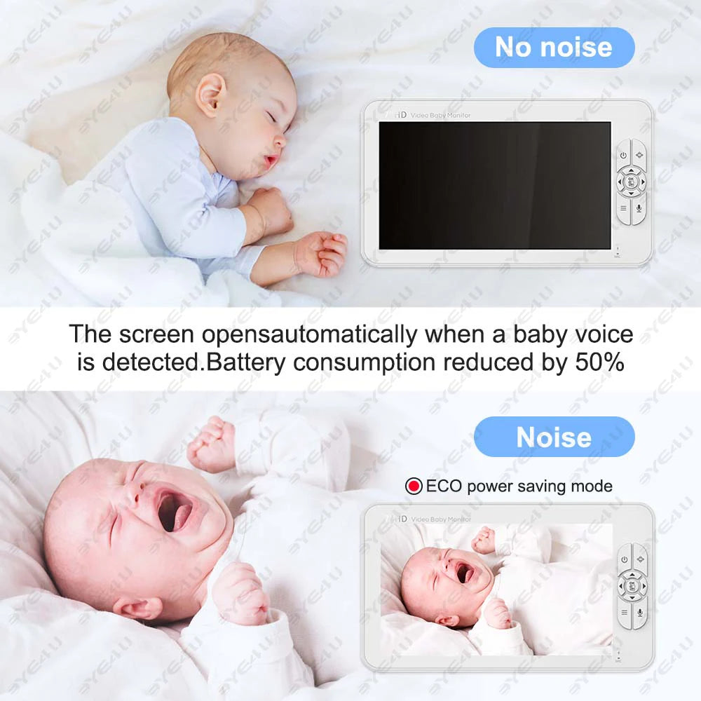 Baby Monitor With Camera PTZ Zoom Babyphone Cam Security