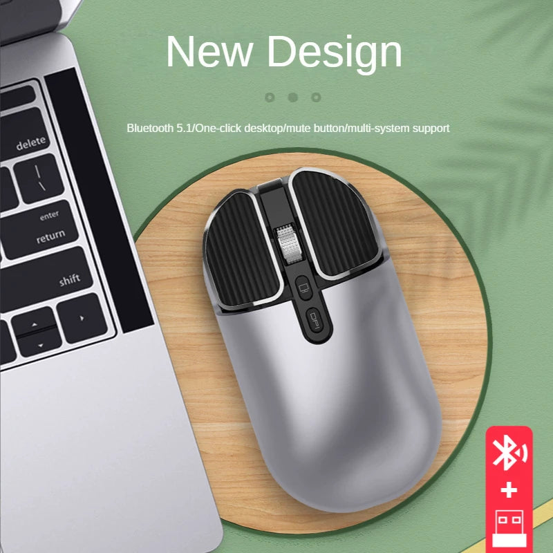 M203 2.4G Wireless BT 5.0 Rechargeable Silent Mouse