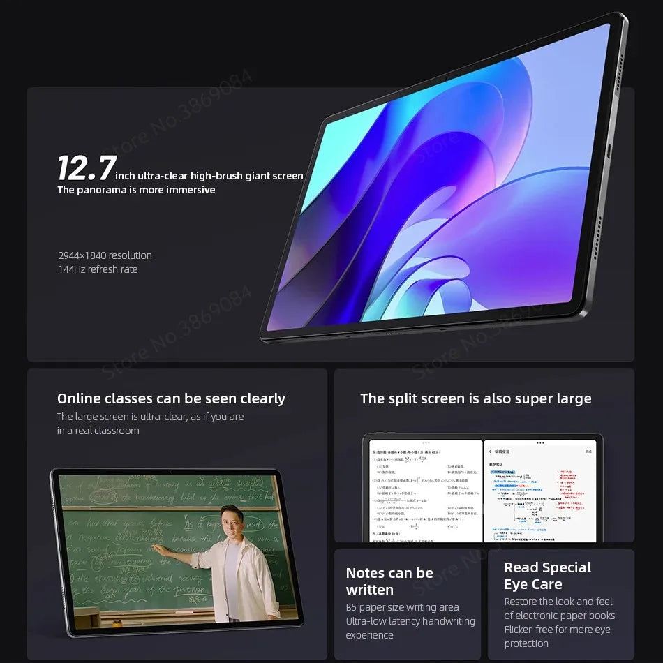 12.7" 144Hz Screen 10200mAh 13MP Camera Android ZUI 15 Tablet