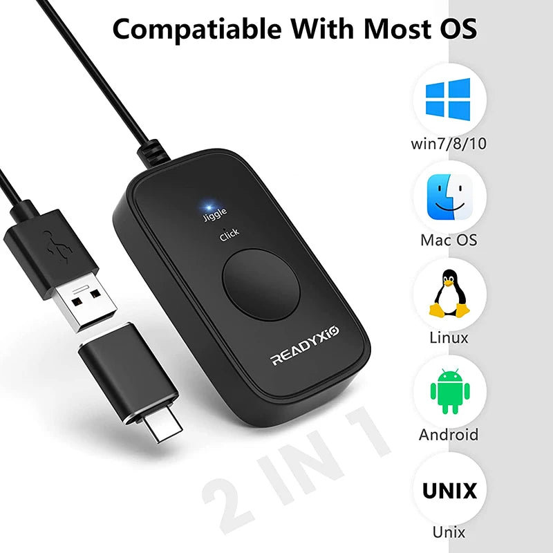 2 in 1 USB Jiggler Undetectable Mouse